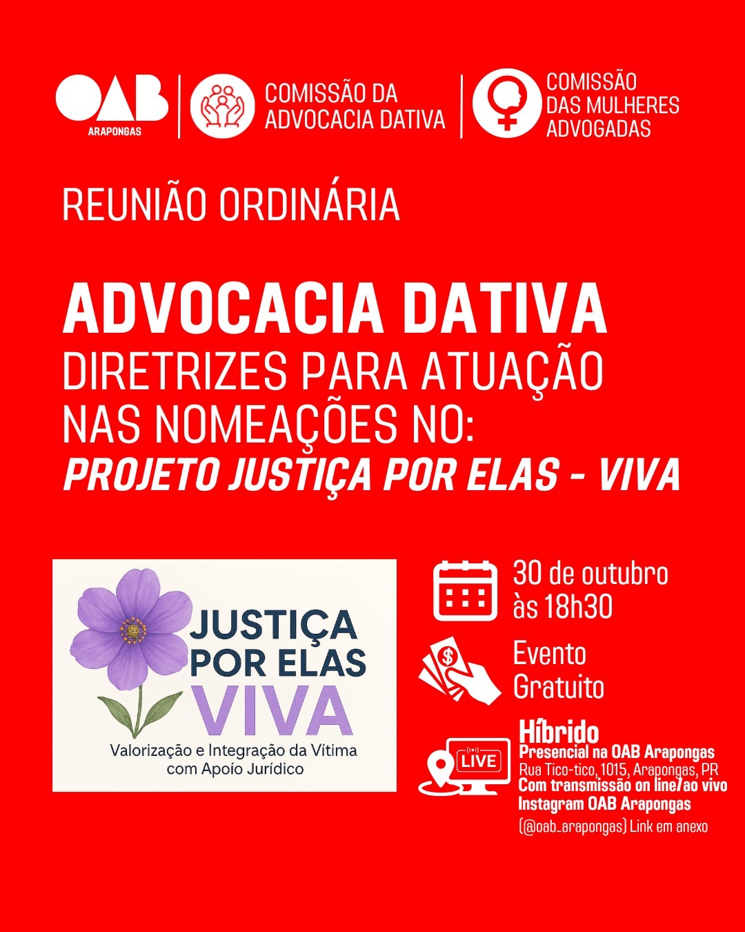 reuniao ordinaria dativa justica por elas 30.10.2025